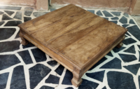 Fait à la main Original Vintage vieux en bois Pata Antique indien Bajot assis tabouret pour salon ou maison en bois fabriqué