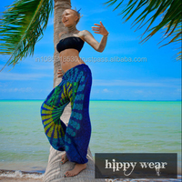 Ali baba Mandala Harem Gitane Pantalon Aladdin Festival Bleu Rétro Yoga Hippie Bohème Ample Baggy Pantalon Afghani Unisexe
