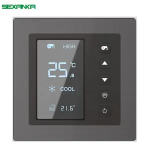 SEXANKA OEM ODM KNX EIB Smart Home Automatic System Temperature Controller Panel Smart Push Button Wall Switches
