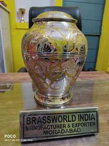 Copper Finish Funeral Urn American Style Adult Urn Brassworld India - Product Image 5