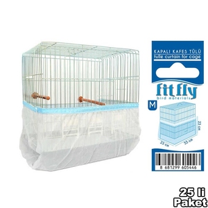 กรงนกพรีเมียมพร้อมผ้าคลุมกันลมสีขาว ขนาดเล็ก 25 ชิ้น สำหรับนก - Product Image 2