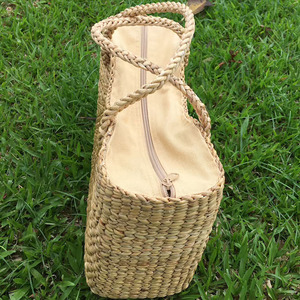 Bolso de Mano para Mujer, Hecho a Mano, Ecológico, Vintage, de Jacinto de Agua, Multifuncional, con Forro de Algodón Rústico, para Compras con Estilo, Regalo Directo - Product Image 5