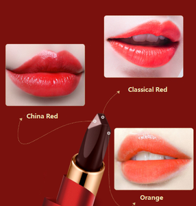 Venta caliente <span class=keywords><strong>3</strong></span> colores <span class=keywords><strong>en</strong></span> un 1 mate impermeable negro Rosa lápiz labial para maquillaje cosméticos OEM - Product Image 2