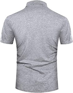 เสื้อโปโลสำหรับผู้ชายเสื้อกอล์ฟแบบเรียบง่ายออกแบบโลโก้ได้ตามต้องการ - Product Image 4