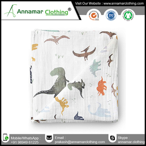 Couverture d'emmaillotage en mousseline de coton douce et respirante pour bébé - Product Image 2