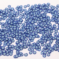 Tranches d'argile non toxique pour les yeux maléfiques d'Halloween, 1kg, 5mm, figurine bleue DIY Slime Craft Accessories