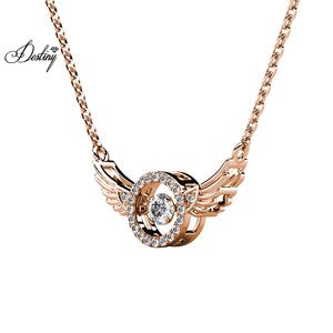 Daisini bling ריקוד מלאך כנף משובץ קריסטלי כסף 925 שרשרת תכשיטים פרימיום לנשים - Product Image 5