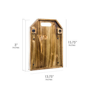 กระเป๋าติดผนังทำจากไม้แท้และโลหะชุบสังกะสีสำเร็จรูปเหมาะสำหรับจัดระเบียบไปรษณีย์และนิตยสารในราคาไม่แพง - Product Image 6