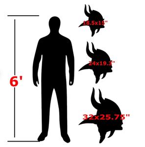 Decorazione della parete del derma Vikings <span class=keywords><strong>2022</strong></span> nuovo segno di metallo in legno rustico sport Home Bar Wall Art Viking Head Football Wall Decor - Product Image 5