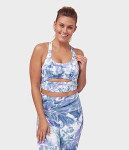 Sujetador de espalda cruzada con estampado por sublimación para mujer, de cintura alta legging, conjunto de yoga con impresión personalizada y diseño a precio de fábrica - Product Image 1