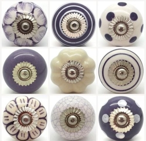 Super Ceramic Knobs Multicolor <b>Kitchen</b> Hand Painted Floral Antique Usage Home Dresser Door Cabinet Handmade Decorative Turquoise - Product Image 3