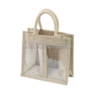 2024 nuevo diseño yute bolsa de vino bolsa de botella logotipo personalizado impreso yute bolsas de vino proveedor - Product Image 4