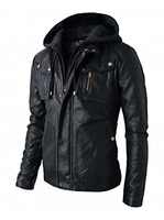 Veste de motard en cuir véritable pour hommes, Style mains-libres, vente en gros