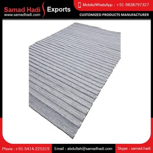 พรมผ้าคอตตอนแบบถักลายเรียบพรมกลางแจ้งเนื้อนุ่มลายธรรมชาติสำหรับห้องนั่งเล่น - Product Image 4