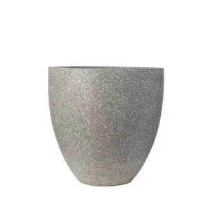 Garden pots planter large size grey terrazzo color mixed high quality with four dimension good price ready to ship