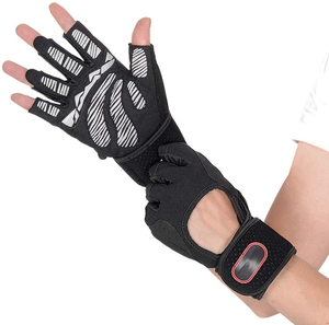 Guantes de levantamiento de pesas para hombres y mujeres, manoplas de entrenamiento hechas a medida y con banda para muñeca larga - Product Image 4