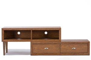 Modern Solid Wood Minimalist <b>TV</b> <b>Stand</b> Cabinet Table with Drawer for Living Room Furniture - Product Image 2