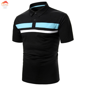 เสื้อโปโลผ้าฝ้ายถักสำหรับผู้ชายพิมพ์โลโก้ได้ตามต้องการ - Product Image 4
