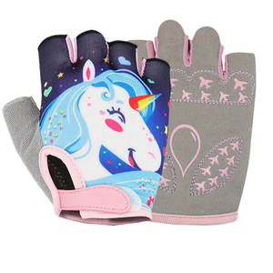 Los niños guantes de ciclismo venta al por mayor cómodo suave medio dedo guantes de ciclista/ciclismo guante - Product Image 3
