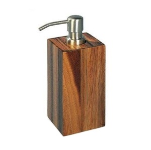 Distributeur de savon liquide en marbre avec pompe en acier inoxydable en forme de rectangle carré rond Premium luxueux - Product Image 3