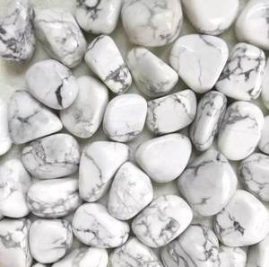 Pierres roulées en howlite naturelle, vente en gros de pierres précieuses d'agate en cristal poli naturel, pierres roulées - Product Image 2