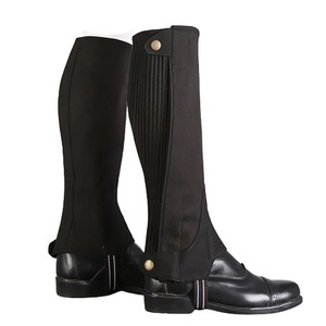 Microfiber Equestrian Half Chaps Durable Horse Riding Boots Cover Adult Children Leg Guard Equitation Equipment