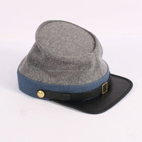 Gorras Kepis de Invierno al por Mayor, Personalizadas con Logotipo Bordado, 100% Lana, Reproducción Americana de Gorras de Infantería para Hombre