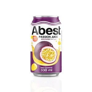 Top Soft Drink Supplier 330ml Passion Juice with OEM Private Label Soft Drink
