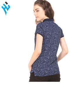 Custom Summer Slim Fit Printed <b>Women</b> Casual <b>Polo</b> <b>Shirt</b> - Product Image 2