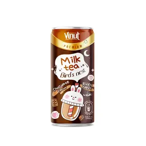 190 ml can VINUT Milk tea drink with Bird's Nest Chocolate Flavor Vietnam Suppliers Manufacturers