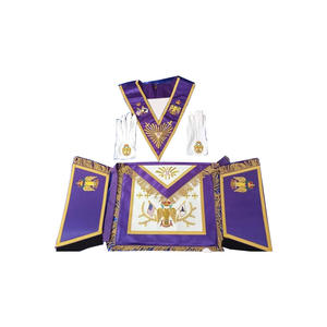 Puños de guanteletes masónicos reales de Arco Real de alta calidad bordados pasado alto sacerdote Regalia regalos novedosos - Product Image 4