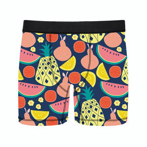 กางเกงในบ็อกเซอร์พิมพ์ลายสับปะรดสำหรับผู้ชายกางเกงขาสั้นผ้าโพลีเอสเตอร์ถักระบายอากาศปรับแต่งได้ - Product Image 5