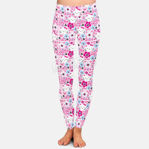 Logo personnalisé pour femmes vêtements de sport Fitness Yoga Sublimation Leggings Pantalon de fitness taille élastique - Product Image 2