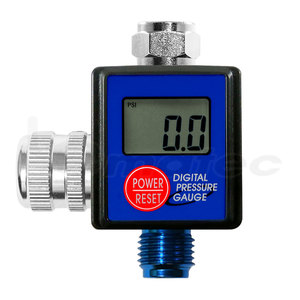 LEMATEC เครื่องควบคุมลมดิจิตอล 0-160 PSI พอร์ตขนาด 1/4 นิ้ว พร้อมเกจวัดสำหรับปืนพ่นลม เครื่องมือลม - Product Image 1