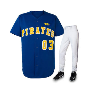 Conjuntos de uniformes de béisbol y softbol de poliéster personalizados, ropa deportiva transpirable, diseño Popular - Product Image 6