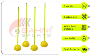 เสาฝึกซ้อมอเนกประสงค์ PVC พร้อมฐานโดม ชุดเสาฝึกซ้อมในร่มสำหรับสนามหญ้าเทียม ชุดเสาฝึกซ้อม PVC - Product Image 3