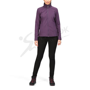 Vente chaude femmes Softshell marche veste col haut coupe-vent respirant en plein air vêtements actifs fermeture à glissière en gros - Product Image 3