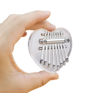 MINI 8 llaves Kalimba en forma de corazón transparente dedo piano acrílico Thumb Piano 8 notas <span class=keywords><strong>Mbira</strong></span> para regalos - Product Image 6