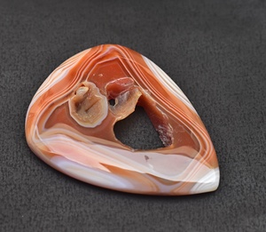 ¡Deslumbrante! Ágata Natural de Botsuana, piedra semipreciosa, Ágata Sardonyx en capas, naranja - Product Image 1