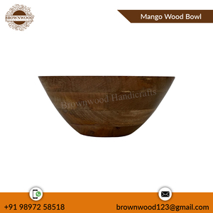 Long bol de service en bois de manguier durable et écologique, bol en bois fait à la main au design personnalisé pour le marché de gros à prix compétitif - Product Image 6