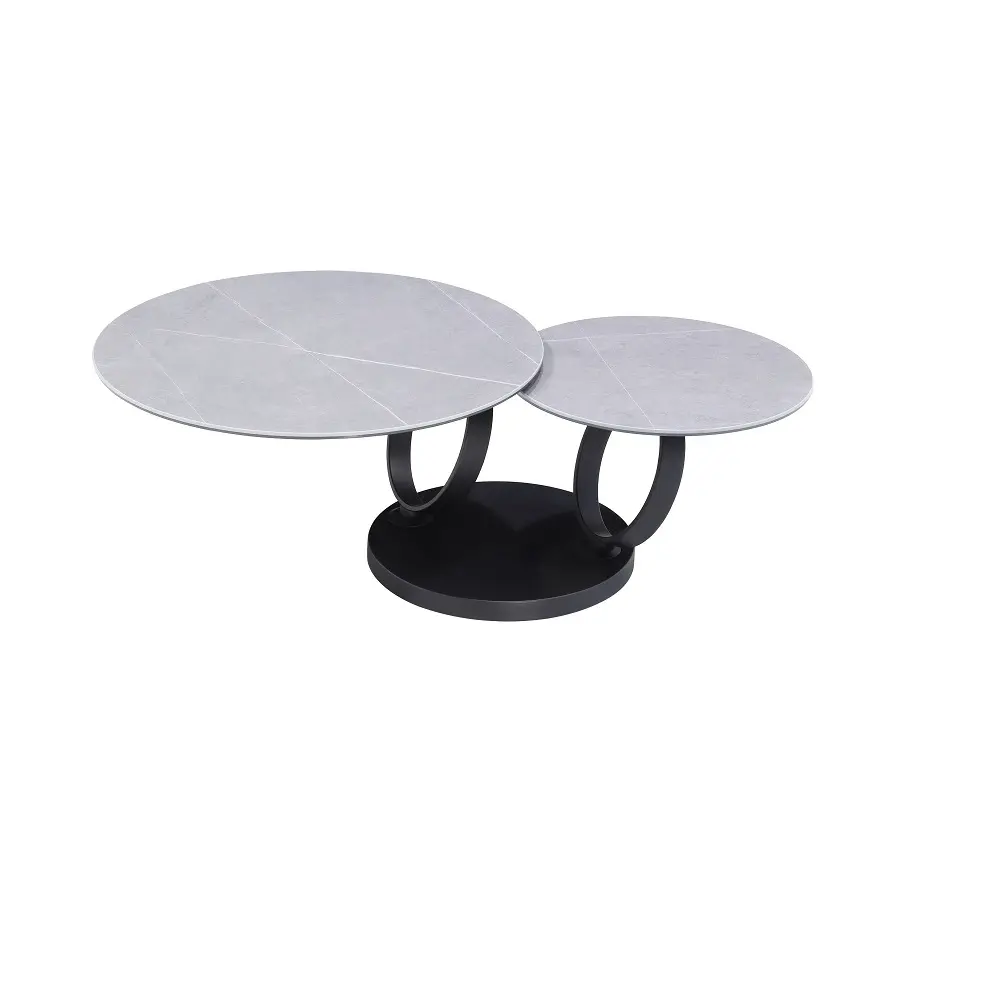 Living Room Contemporary Sintered Stone ELLY Round Swivel Smart Motion Luxury Coffee Table From Guangdong China