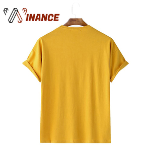 Camiseta unisex de manga corta de algodón y seda con logotipo personalizado con cuello redondo, Impresión de Color sólido, pantalla digital, venta al por mayor, pegatina con logotipo personalizado - Product Image 3