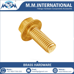 Brass rãnh nửa ren countersunk bu lông Brass xoay countersuck din933 các loại bu lông và các loại hạt nhà sản xuất từ Ấn Độ - Product Image 5