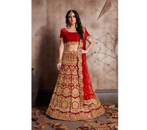 Moda rayón Banarasi bordado trabajo lehenga choli con dupatta desgaste del partido precio al por mayor prenda étnica alfanumero - Product Image 1