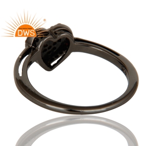 Glorious Spessartite Gemstone Ring Silver Jewelry Manufacturer Black <b>Oxidized</b> 925 Silver Heart Design Ring Classic Collection - Product Image 4