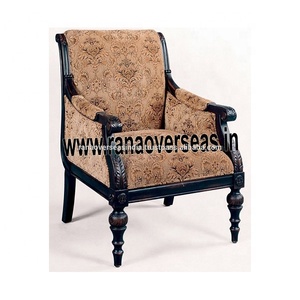 Chaise de salle à manger en bois sculpté avec poignées de bras repose pour salle à manger et bureaux finition différente - Product Image 3