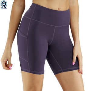 Pantalones cortos de gimnasio con logotipo de etiqueta privada, pantalones cortos informales de cintura alta al por mayor, pantalones cortos de talla grande personalizados para mujer - Product Image 4