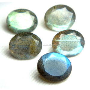 Vente en gros de Labradorite Flash bleue naturelle de haute qualité de forme ovale à facettes Labradorite naturelle pierre précieuse en vrac pour la fabrication de bijoux - Product Image 4