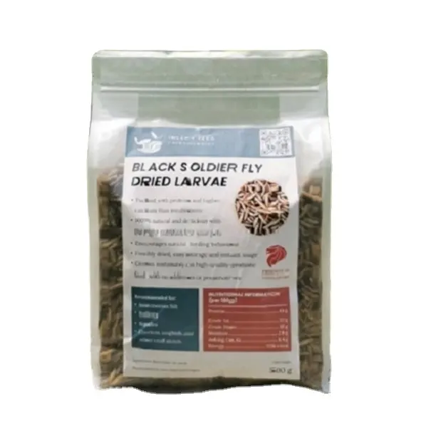 Eersteklas Biologische Huisdier Voedsel Dark Soldier Fly Gedroogde Larven 1.5Kg Vervaardigd Van Top Notch Fokkerij