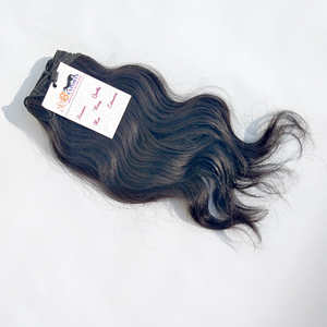 Vendedores de cabello indio crudo extensiones de cabello humano virgen Natural de onda de agua, cabello de templo indio crudo, cabello indio de doble trama de máquina - Product Image 5